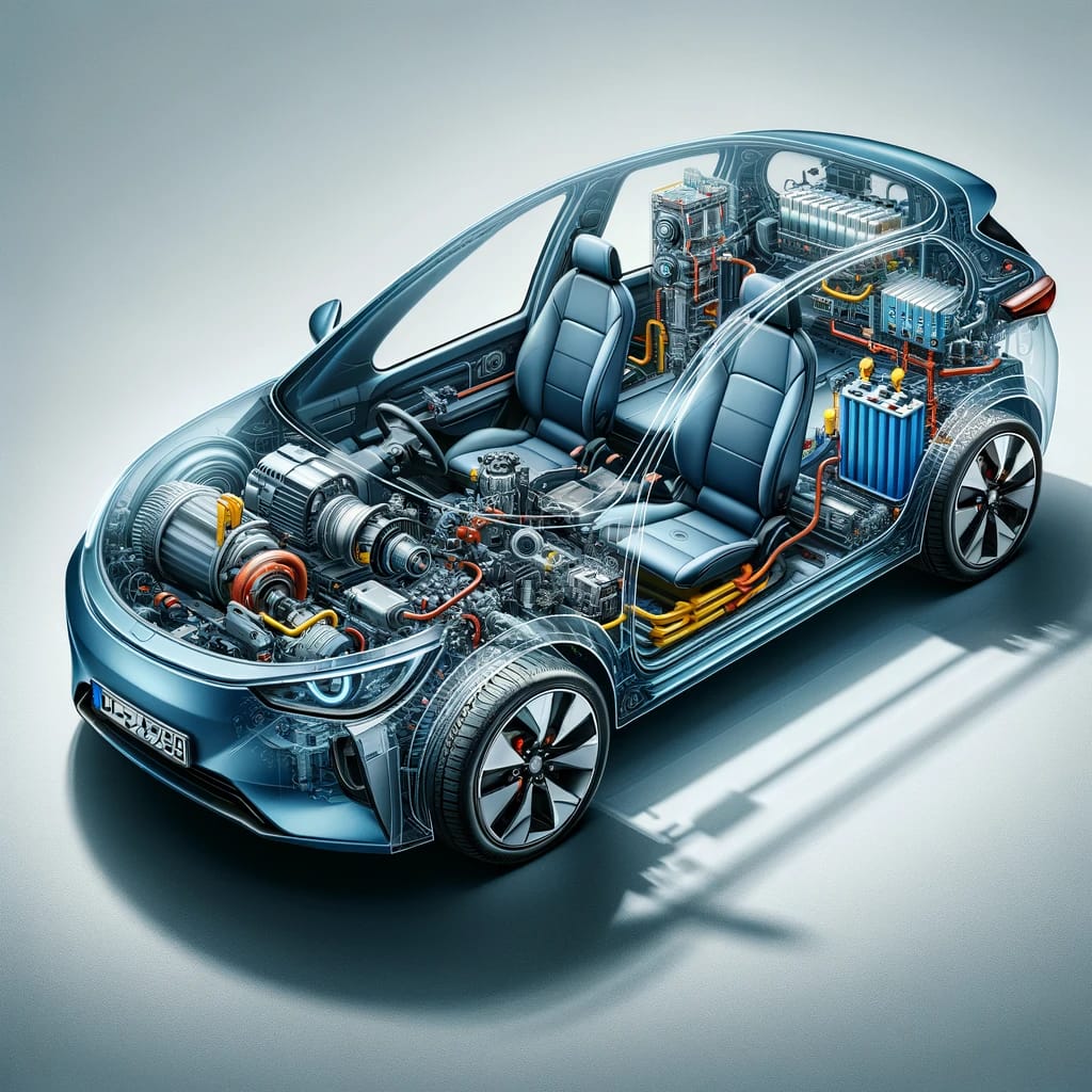 Elektrikli araçların motor, batarya ve güç elektroniği çalışma sistemi